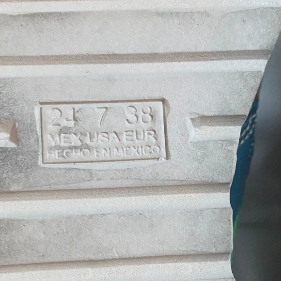 Embroidered Blue Slip-On Shoes - Picture 4 of 8